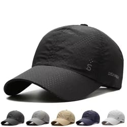 quick-dry breathable running cap with sun visor