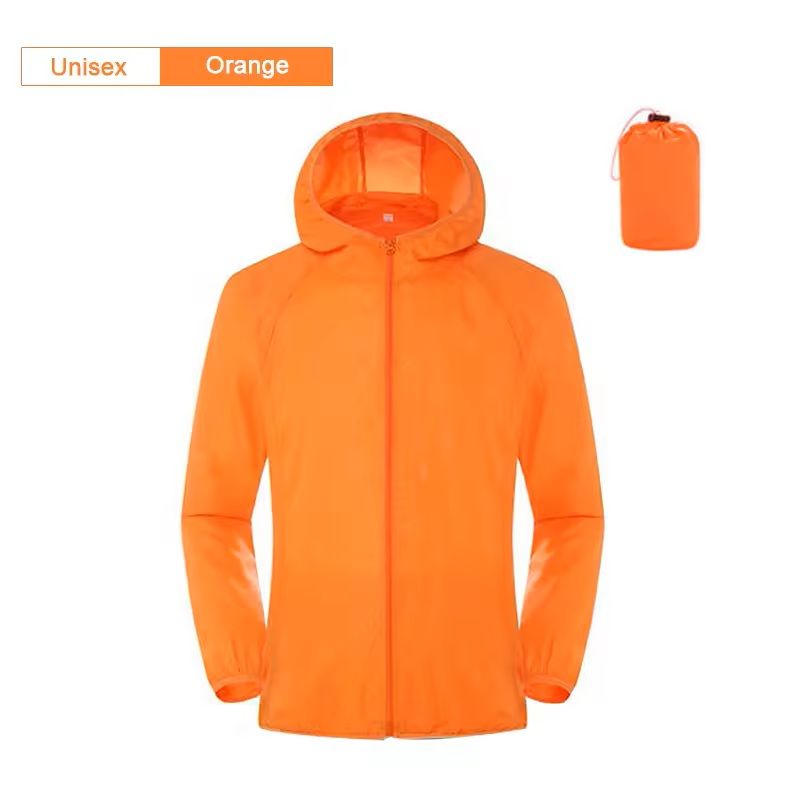 Lightweight Waterproof Camping Jacket With Hood And Pocket 14
