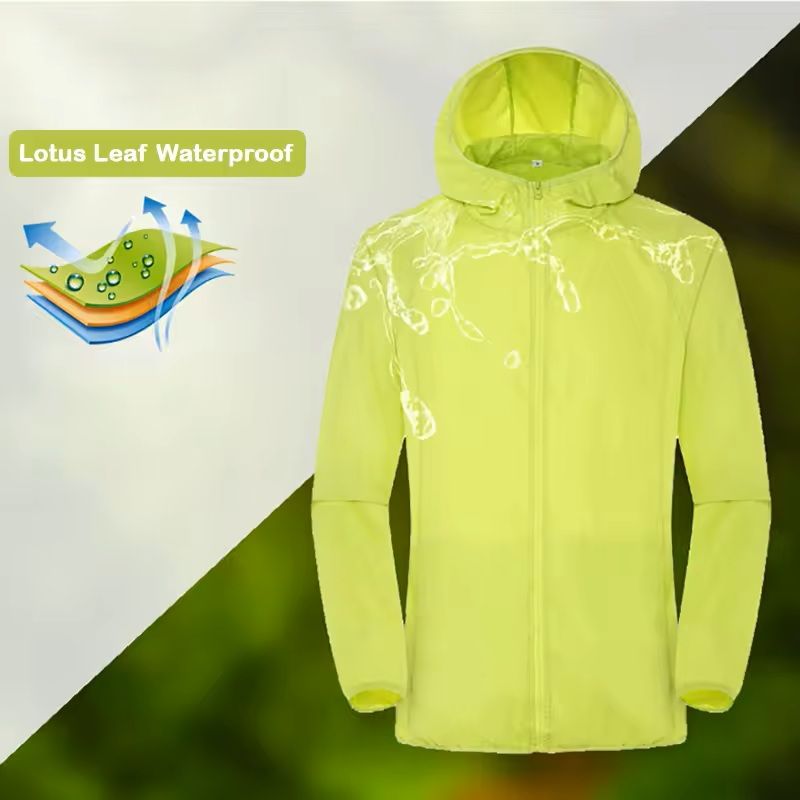 Lightweight Waterproof Camping Jacket With Hood And Pocket 1