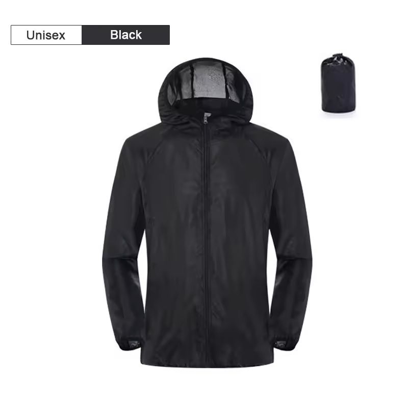 Lightweight Waterproof Camping Jacket With Hood And Pocket 7