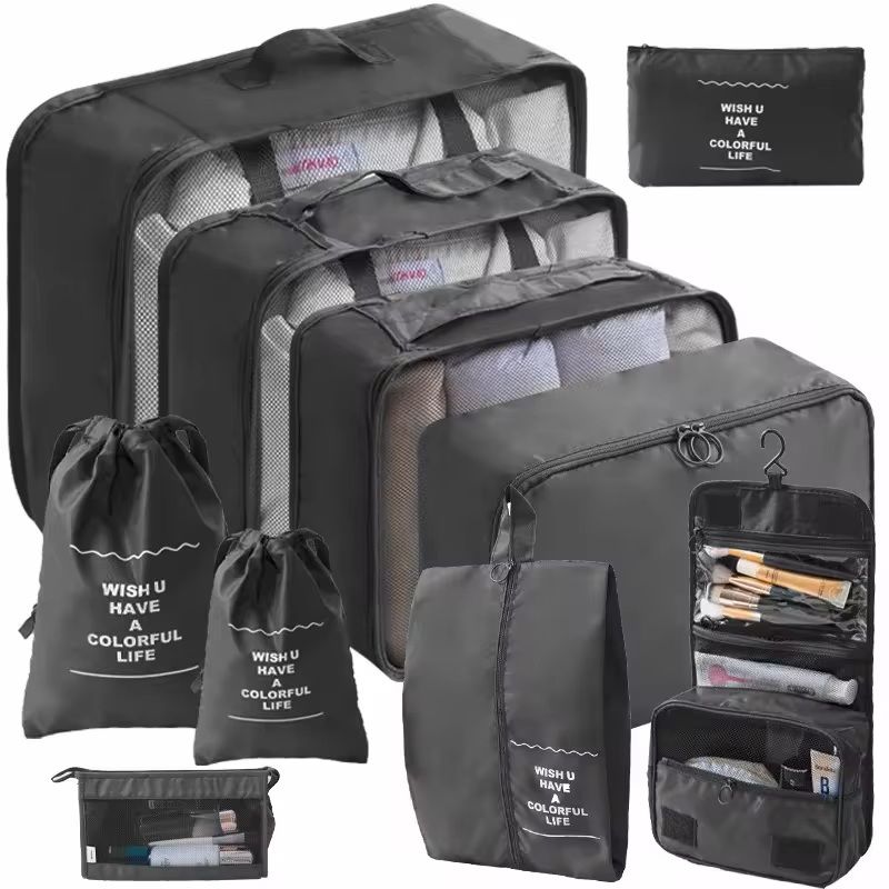 Travel Packing Cube Organizer Set With Shoe Pouch 0
