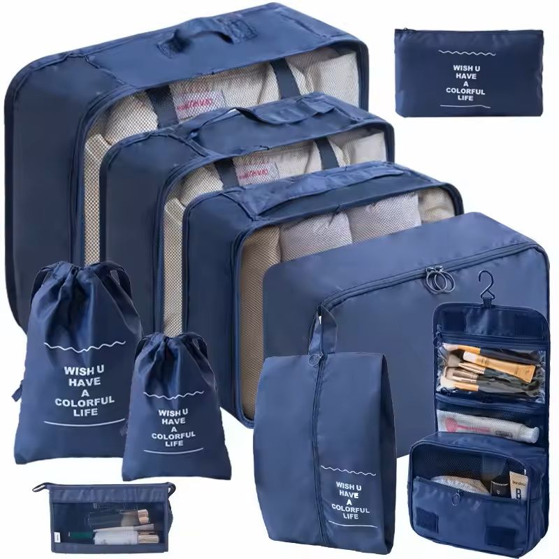 Travel Packing Cube Organizer Set With Shoe Pouch 12