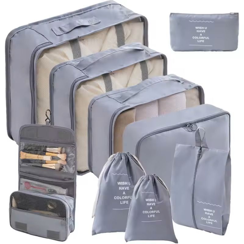 Travel Packing Cube Organizer Set With Shoe Pouch 13