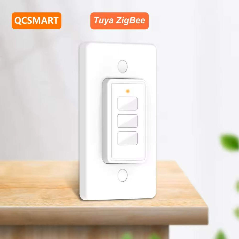Smart ZigBee Scene Switch 3 Button Remote Control 0