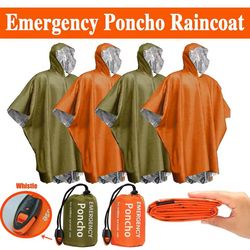 emergency waterproof thermal rain poncho blanket