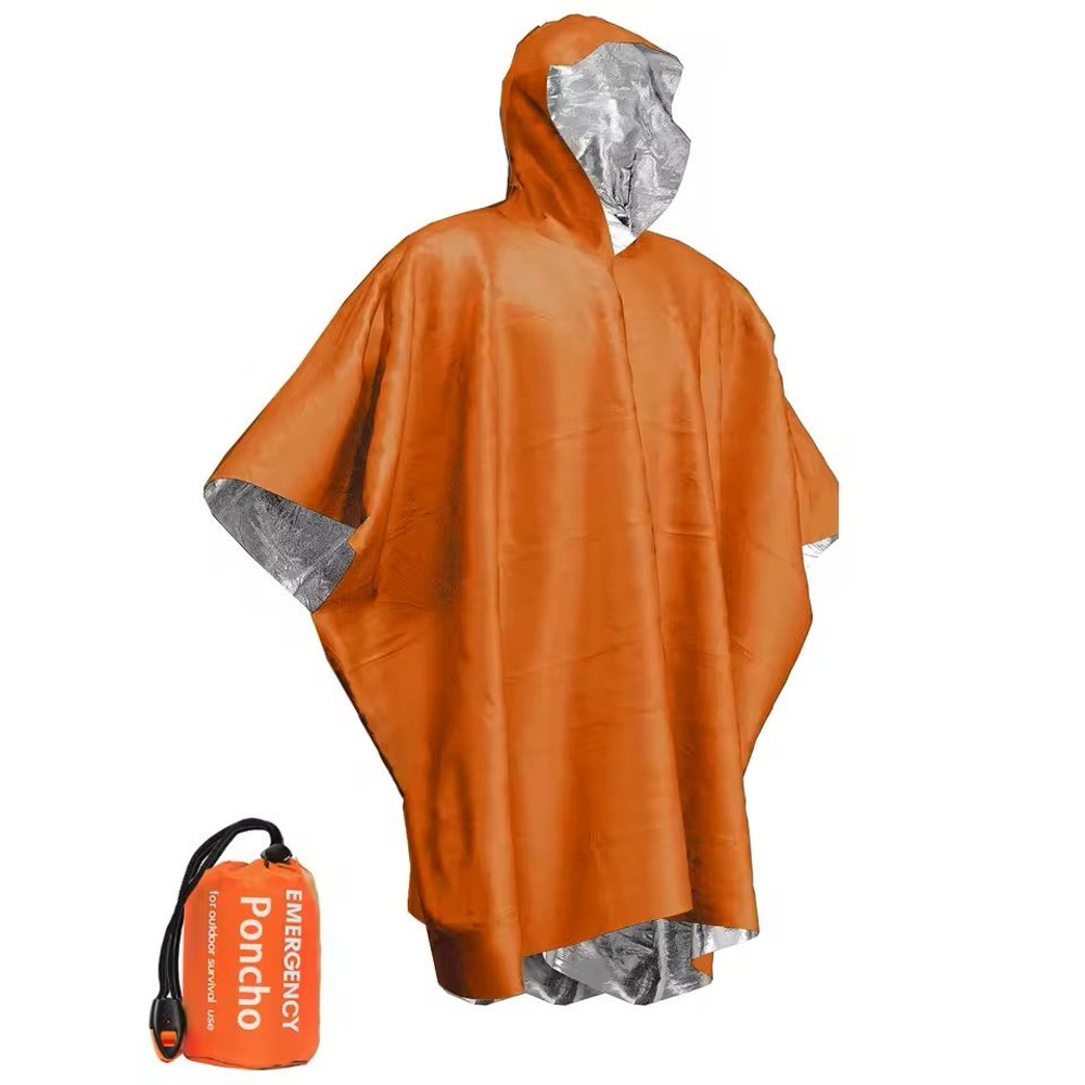 Emergency Waterproof Thermal Rain Poncho Blanket 7