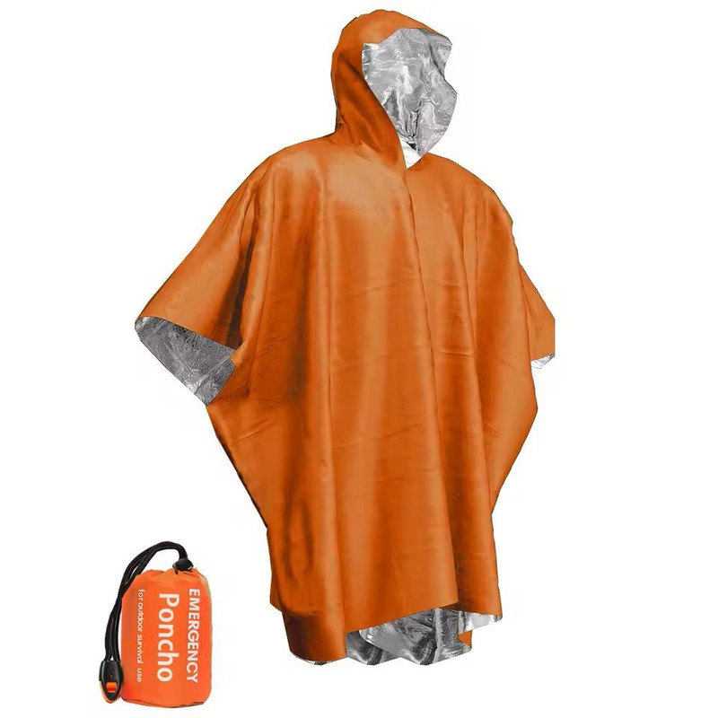 Emergency Waterproof Thermal Rain Poncho Blanket 7
