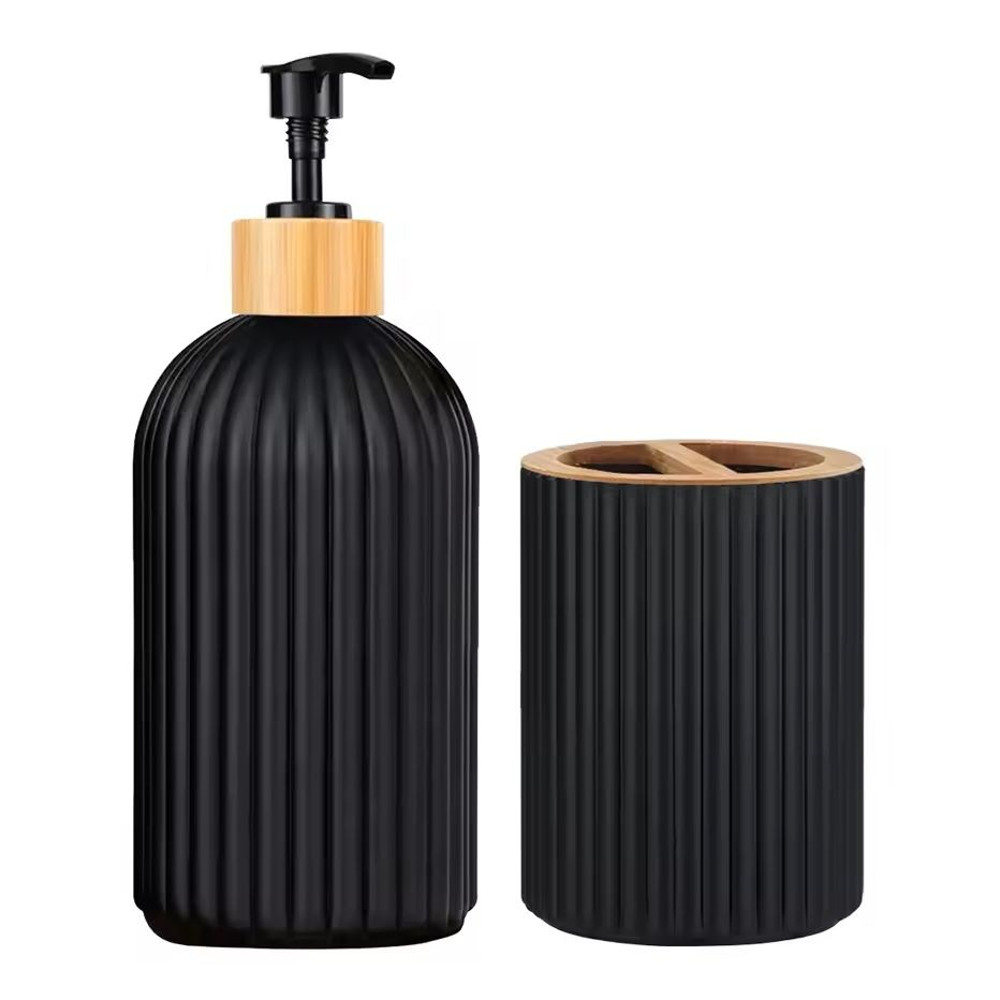 Bathroom Organizer Set Soap Dispenser And Storage Containers 6