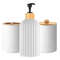Bathroom Organizer Set Soap Dispenser And Storage Containers 8
