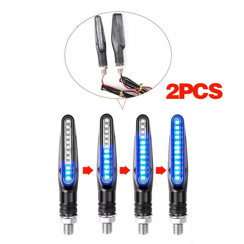 LED Motorcycle Turn Signal And Brake Light Indicators 8