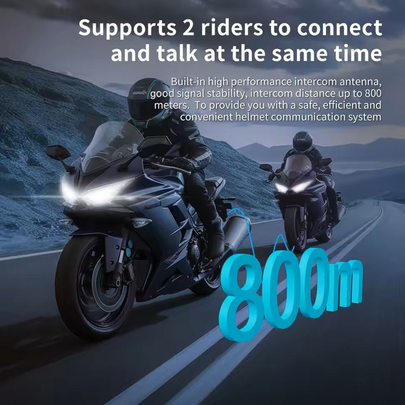 Bluetooth Motorcycle Helmet Intercom Headset Q2 1