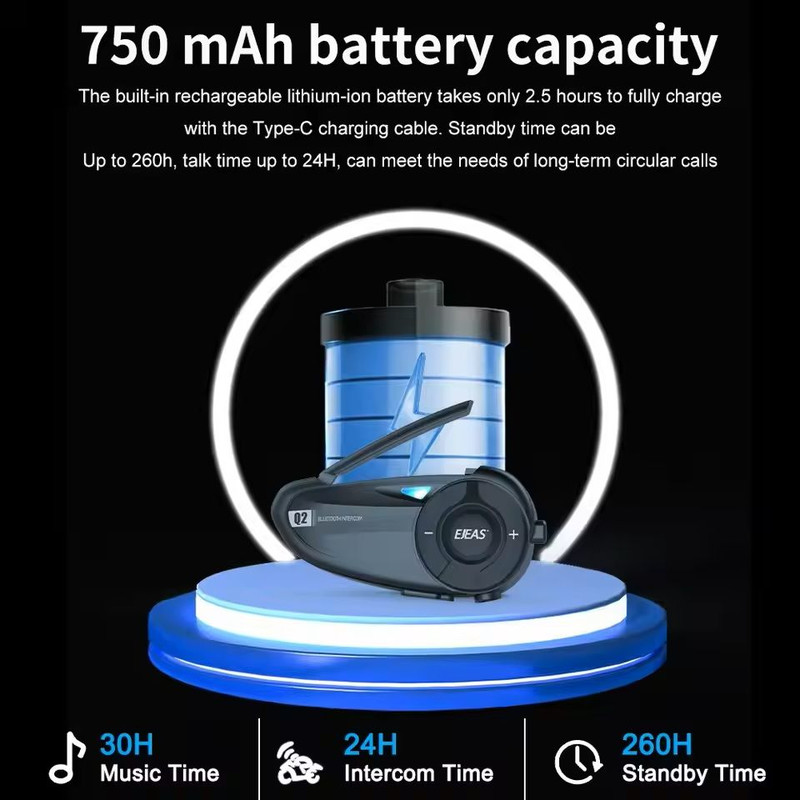 Bluetooth Motorcycle Helmet Intercom Headset Q2 3