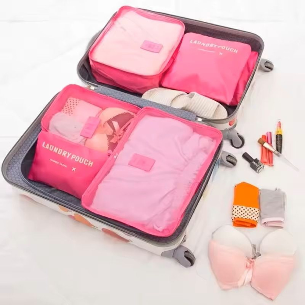6 Piece Large Travel Organizer Storage Bag Set 2