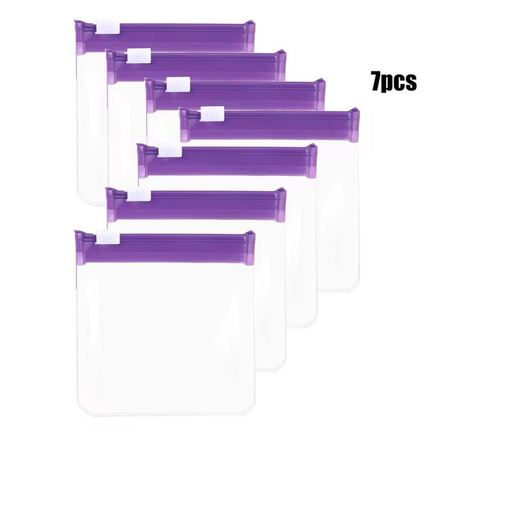 7 Piece Reusable Zippered Pill Pouch Set 11