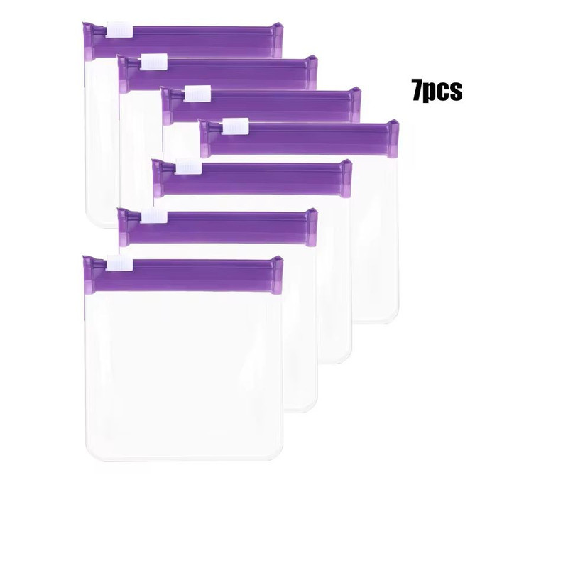 7 Piece Reusable Zippered Pill Pouch Set 11