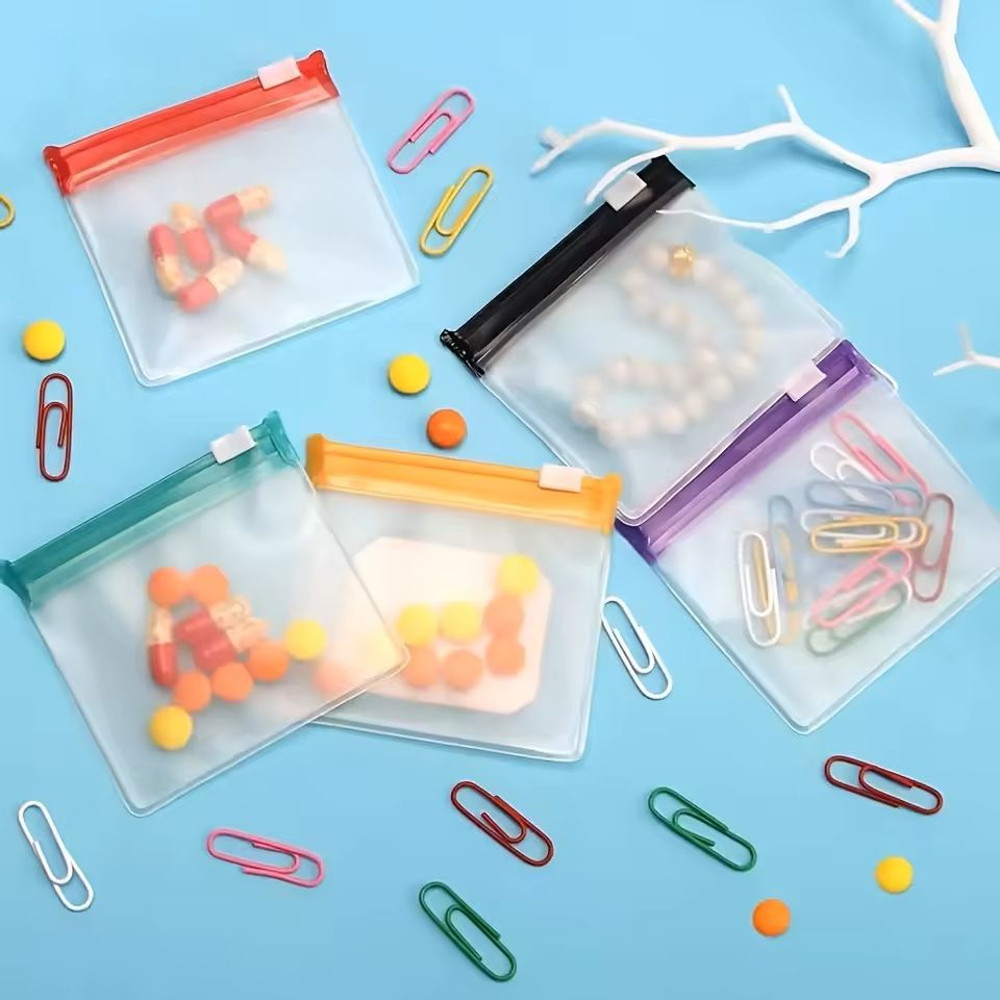 7 Piece Reusable Zippered Pill Pouch Set 4