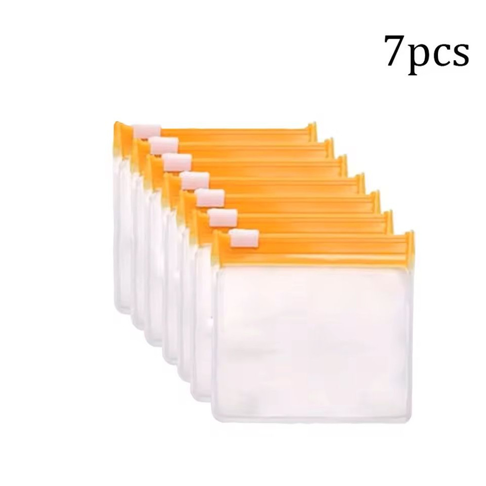 7 Piece Reusable Zippered Pill Pouch Set 6