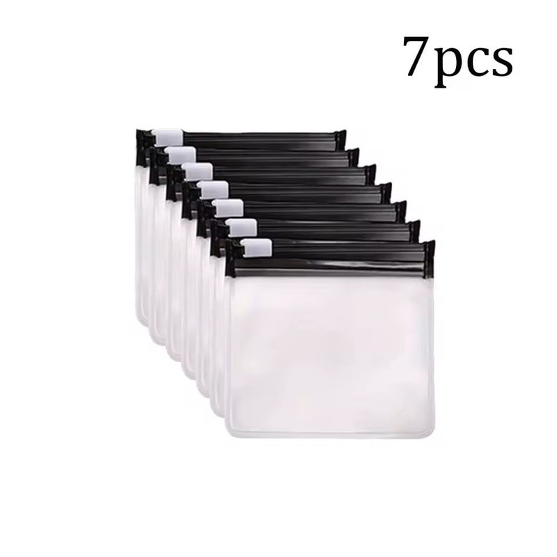 7 Piece Reusable Zippered Pill Pouch Set 7