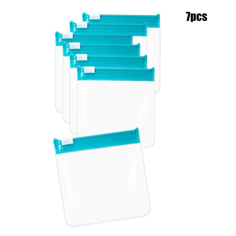 7 Piece Reusable Zippered Pill Pouch Set 8