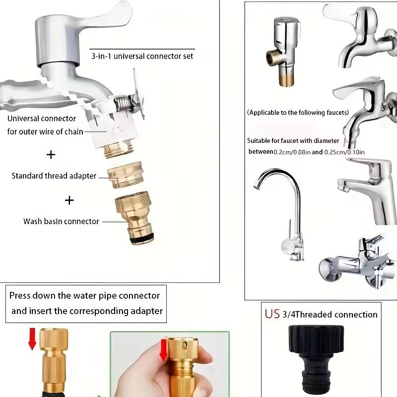 Expandable High Pressure Garden Hose With Spray Nozzle 5