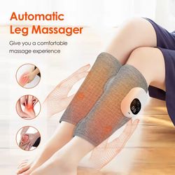 electric leg and calf massager with heat and air compression for muscle relief and circulation