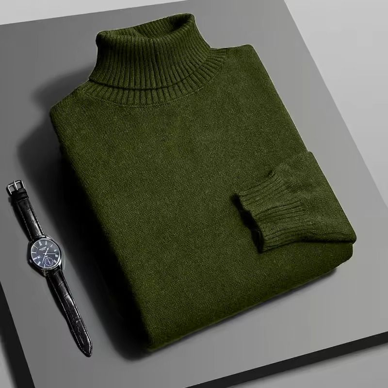 Mens Slim Fit Knitted Turtleneck Sweater With Long Sleeves And AntiPilling Fabric 5