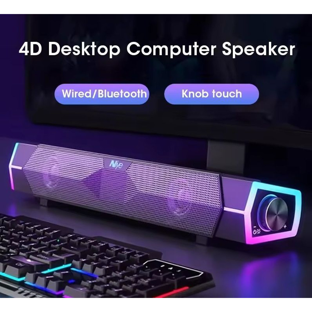 Bluetooth 50 Computer Soundbar With Surround Stereo Subwoofer And Wired Connection 0