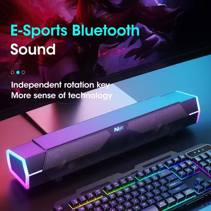 Bluetooth 50 Computer Soundbar With Surround Stereo Subwoofer And Wired Connection 3