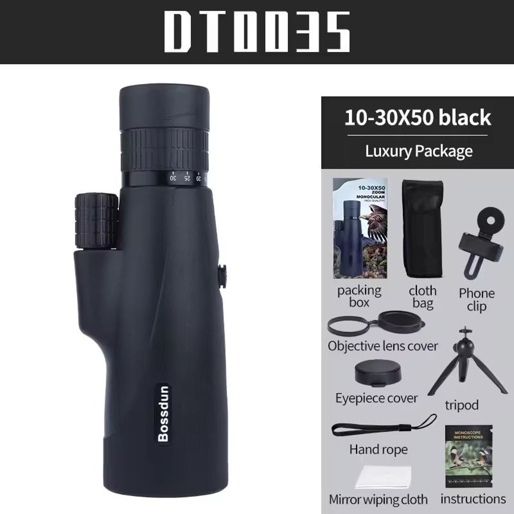 1030x50 HD Zoom Monocular Telescope With Tripod And Phone Adapter 5