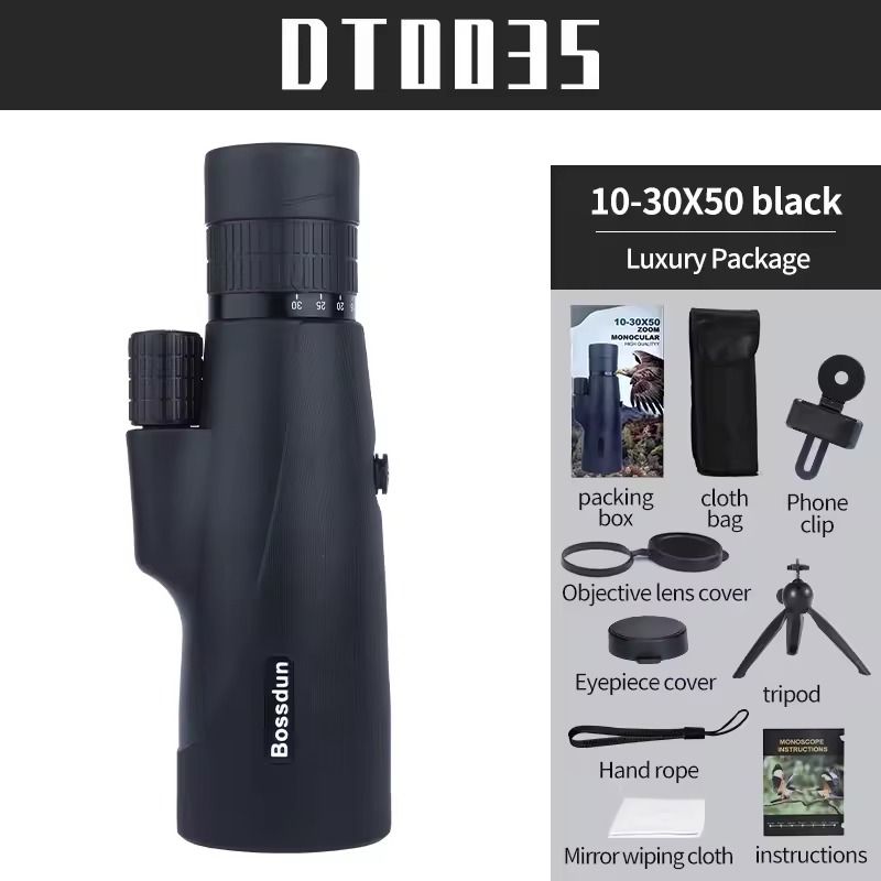 1030x50 HD Zoom Monocular Telescope With Tripod And Phone Adapter 7