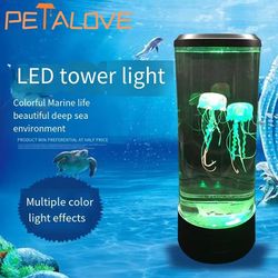 led jellyfish mood lamp with rgb lighting for bedroom decor