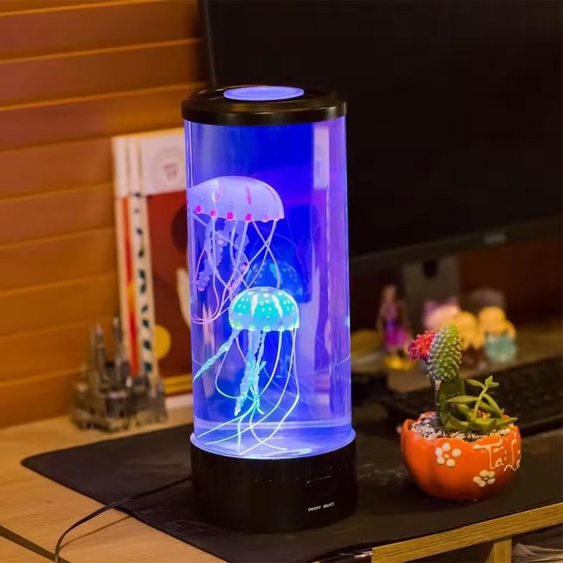 LED Jellyfish Mood Lamp With RGB Lighting For Bedroom Decor 2