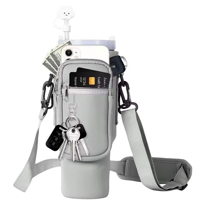 40oz Neoprene Water Bottle Carrier With Adjustable Shoulder Strap 11
