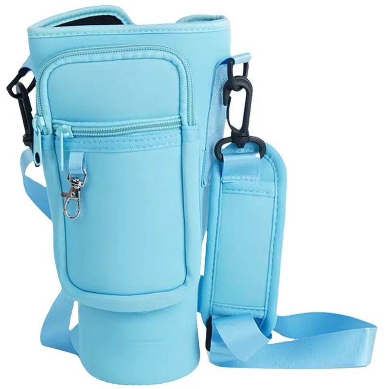 40oz Neoprene Water Bottle Carrier With Adjustable Shoulder Strap 17