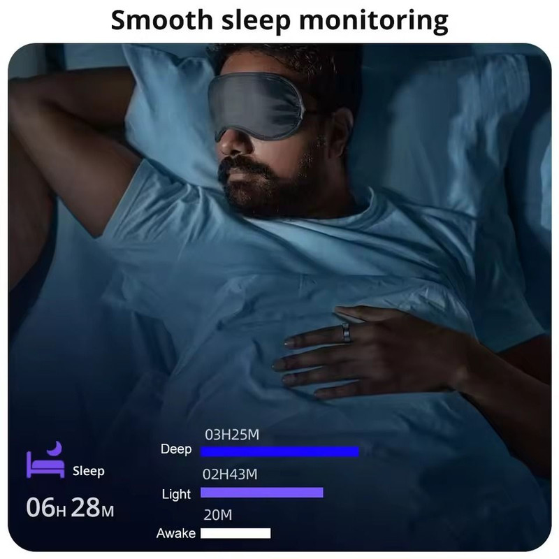 Waterproof Smart Fitness Ring With Heart Rate And Blood Oxygen Monitor 3