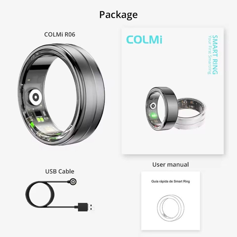 Waterproof Smart Fitness Ring With Heart Rate And Blood Oxygen Monitor 5