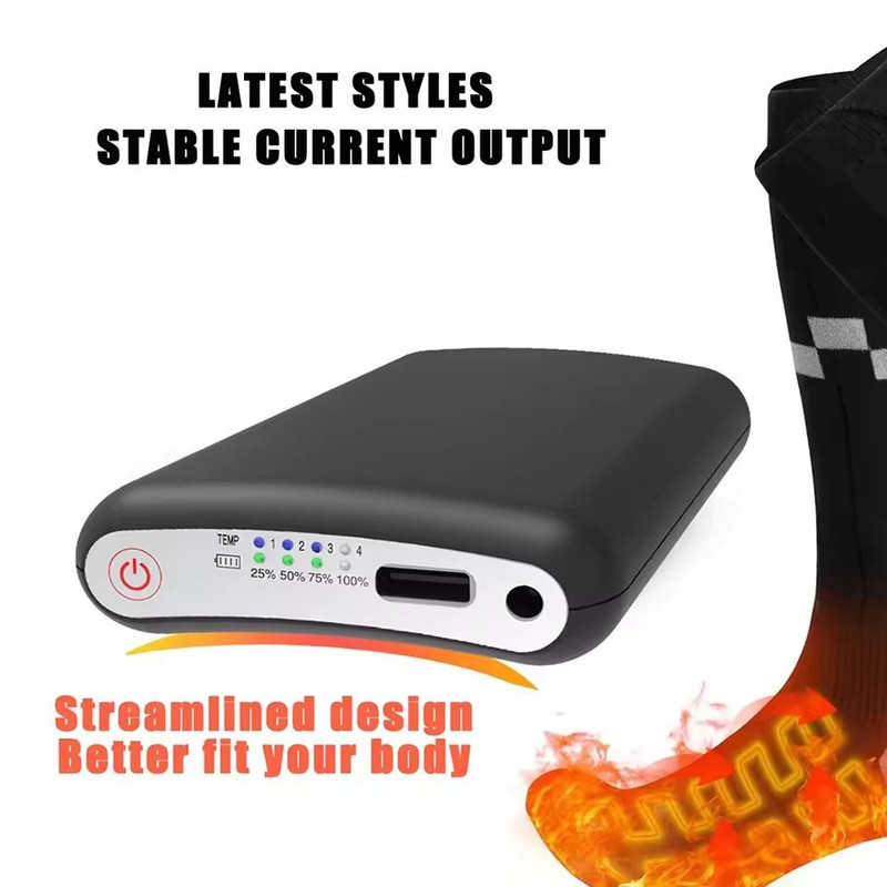 Rechargeable 5000mAh Power Bank For Heated Gloves Vests And Winter Gear 3