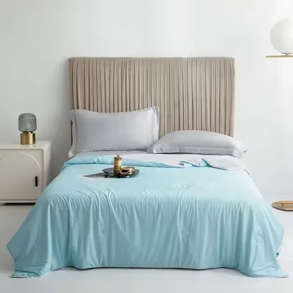 Ice Silk Cooling Blanket Lightweight Summer Comforter For Bed 6