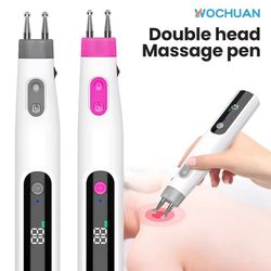 multifunctional double-head electric massage pen with 5 modes and 10 speeds
