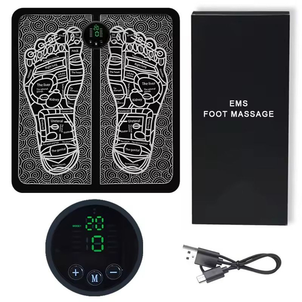 Smart EMS Foot Massager Pad With USB Rechargeable Pulse Therapy 6