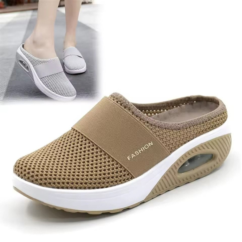 Womens SlipOn Mesh Walking Sandals With Arch Support And Thick Soft Sole 5