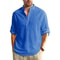 Long Sleeve Cotton Henley Shirt Lightweight Breathable Button Polo Top 5