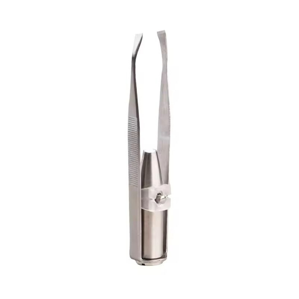 Stainless Steel Eyebrow Tweezer With LED Light Precision Tool 7