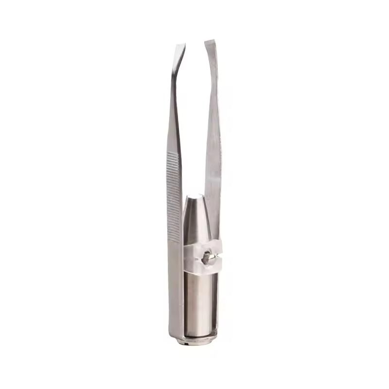 Stainless Steel Eyebrow Tweezer With LED Light Precision Tool 7