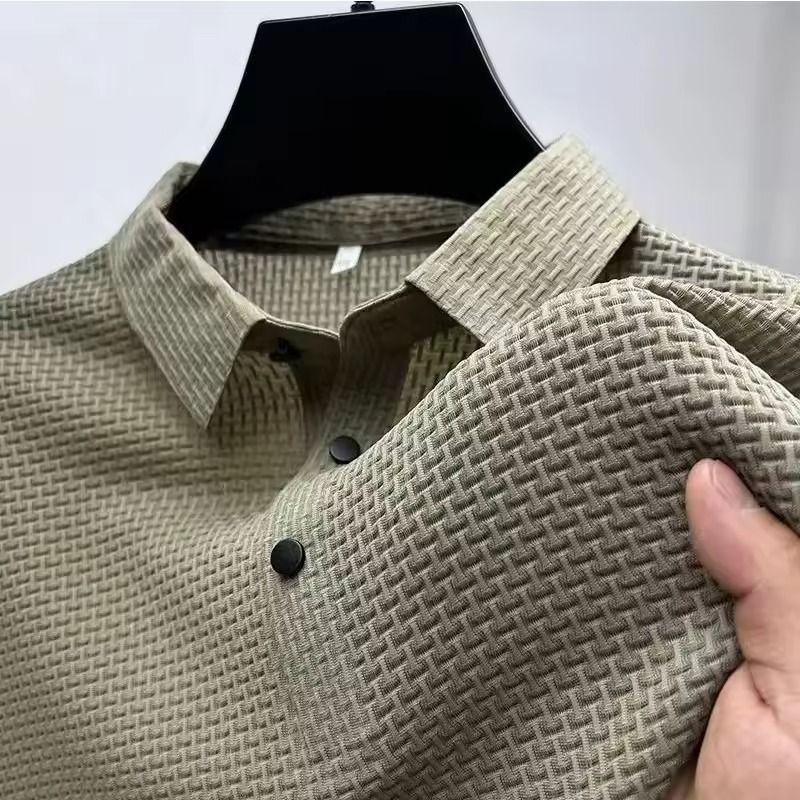 Mens Short Sleeve Cotton Polo Shirt Lightweight Casual Top 2