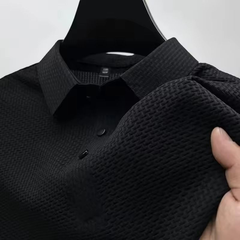 Mens Short Sleeve Cotton Polo Shirt Lightweight Casual Top 6