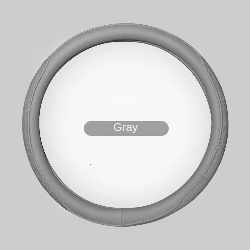 Napa Leather Perforated Steering Wheel Cover Non Slip Breathable 15 Inch 11