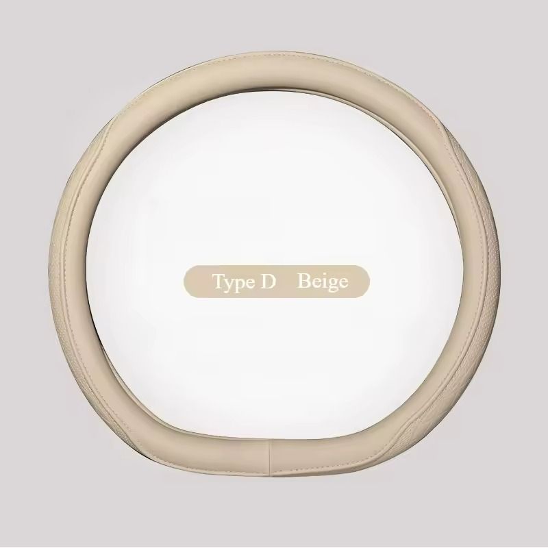 Napa Leather Perforated Steering Wheel Cover Non Slip Breathable 15 Inch 13