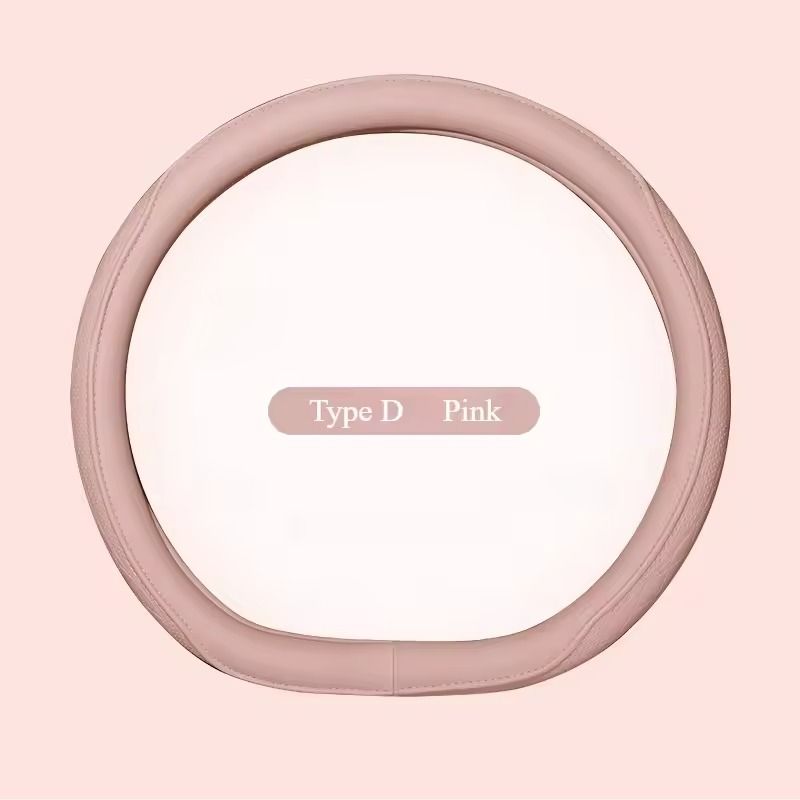 Napa Leather Perforated Steering Wheel Cover Non Slip Breathable 15 Inch 15