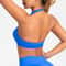 Seamless Push Up Sports Bra Halter Top Open Back High Support Yoga Bra 1